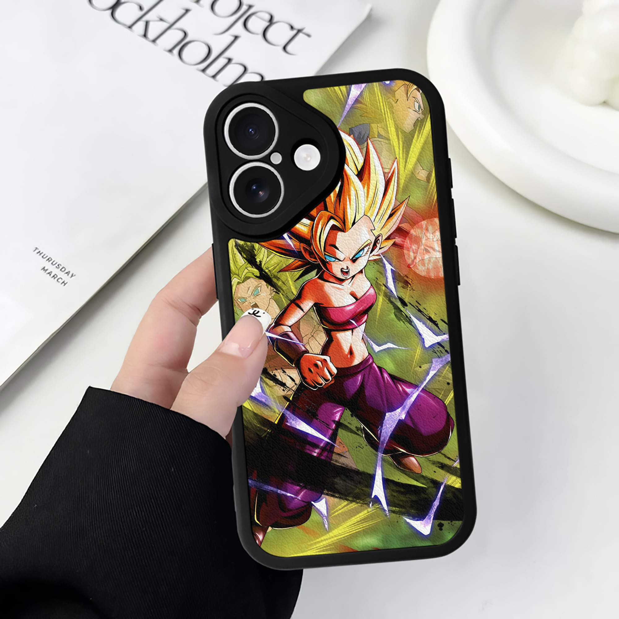 （画像用） ドラゴンボール DRAGON BALL 【iPhone 16シリーズ対応】シリコンスマホケース（レザー調） 材質：シリコン